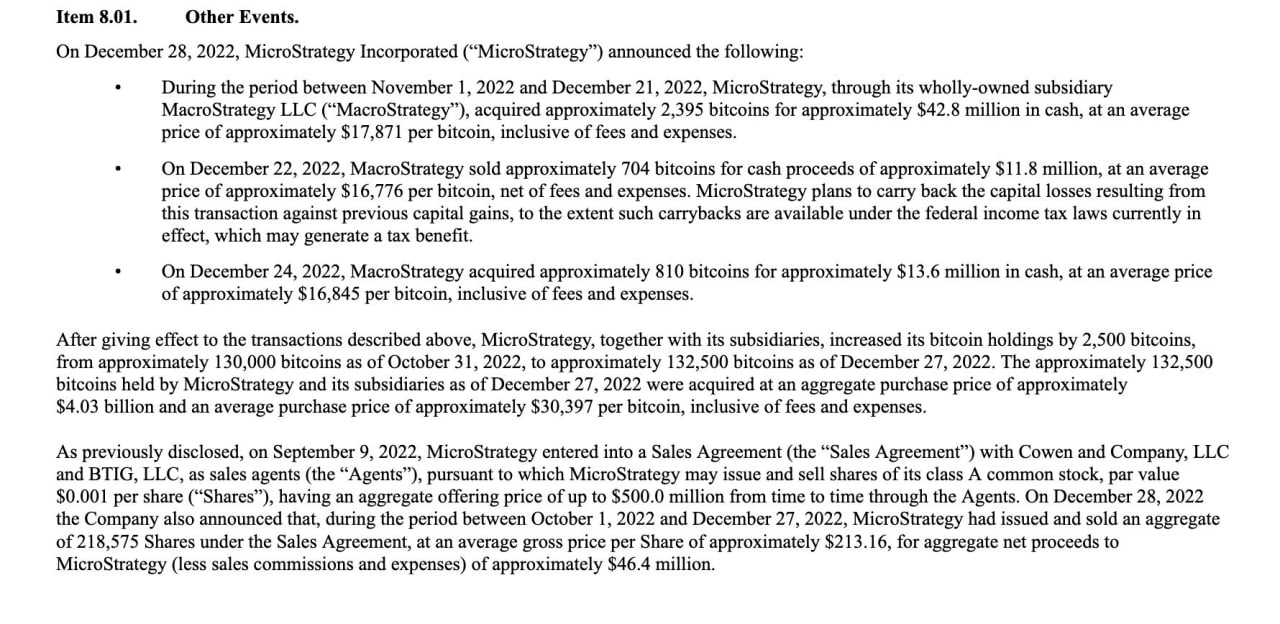 Microstrategy announcement