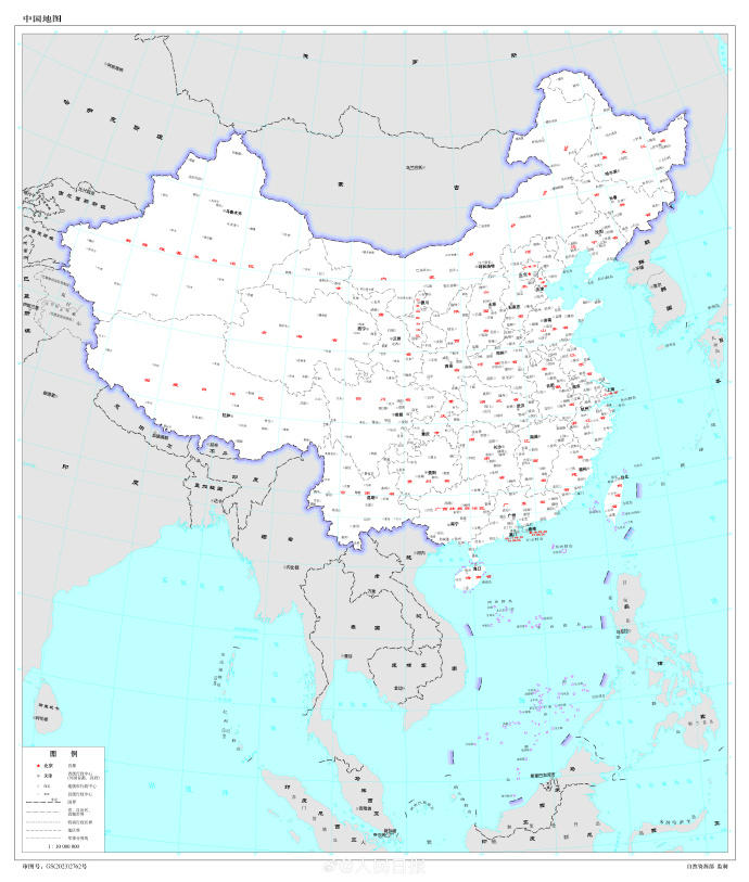 China's 2023 edition of the standard map of China