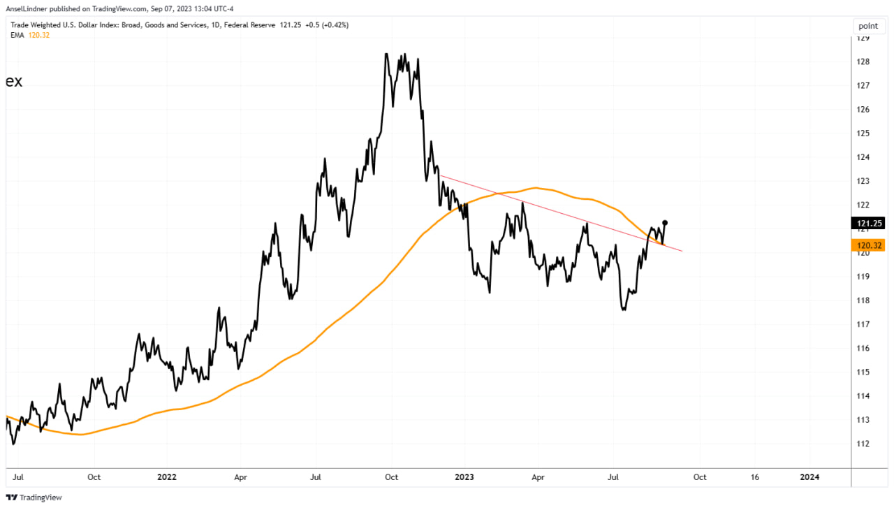 Broad dollar index