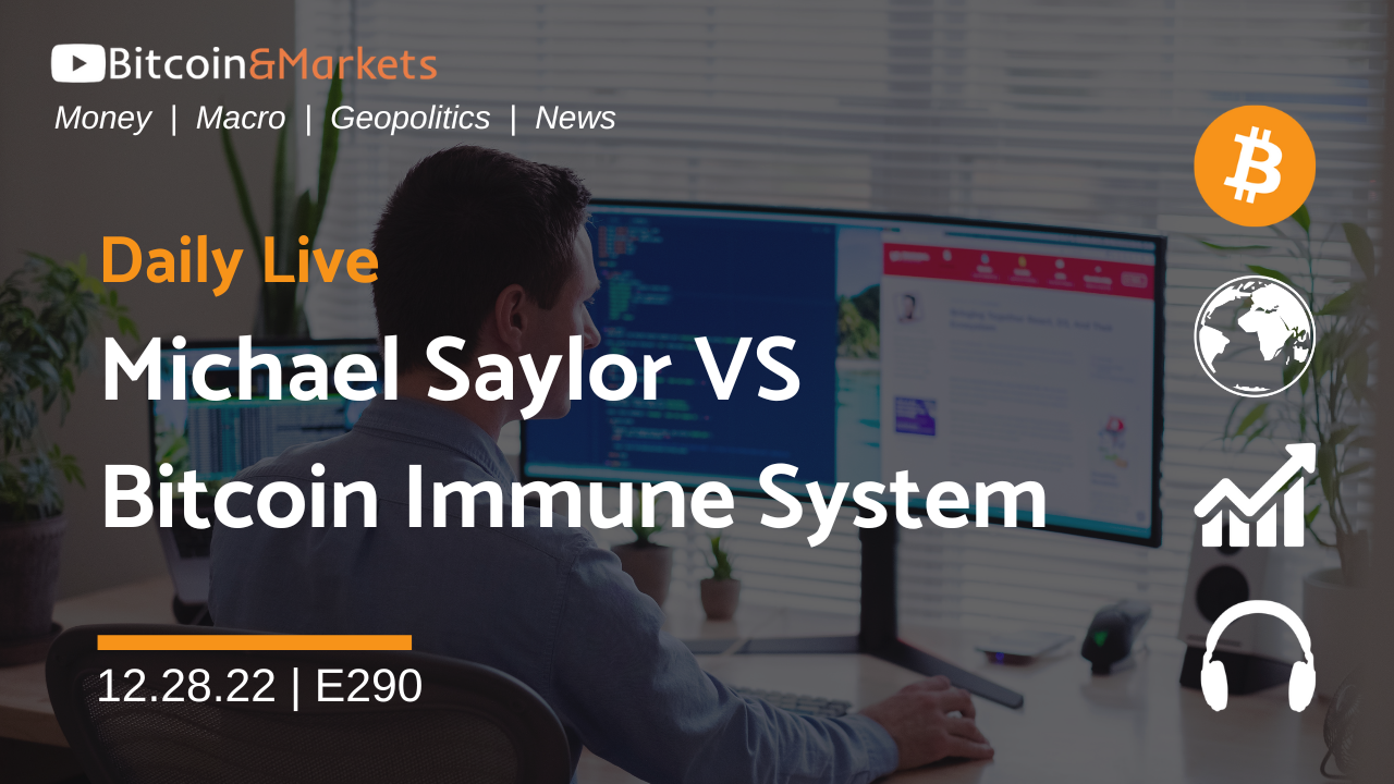 Michael Saylor VS Bitcoin Immune System - Daily Live 12.28.22 | E290
