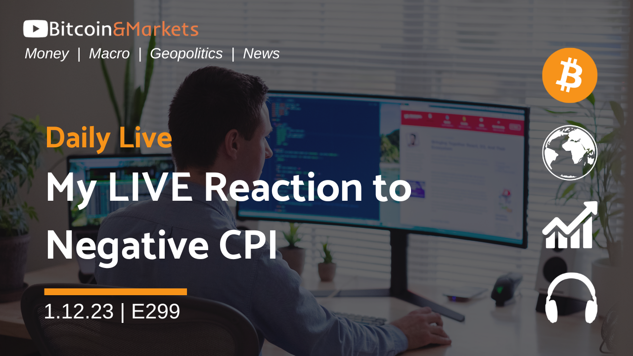 My LIVE Reaction to Negative CPI in December - Daily Live 1.12.23 | E299