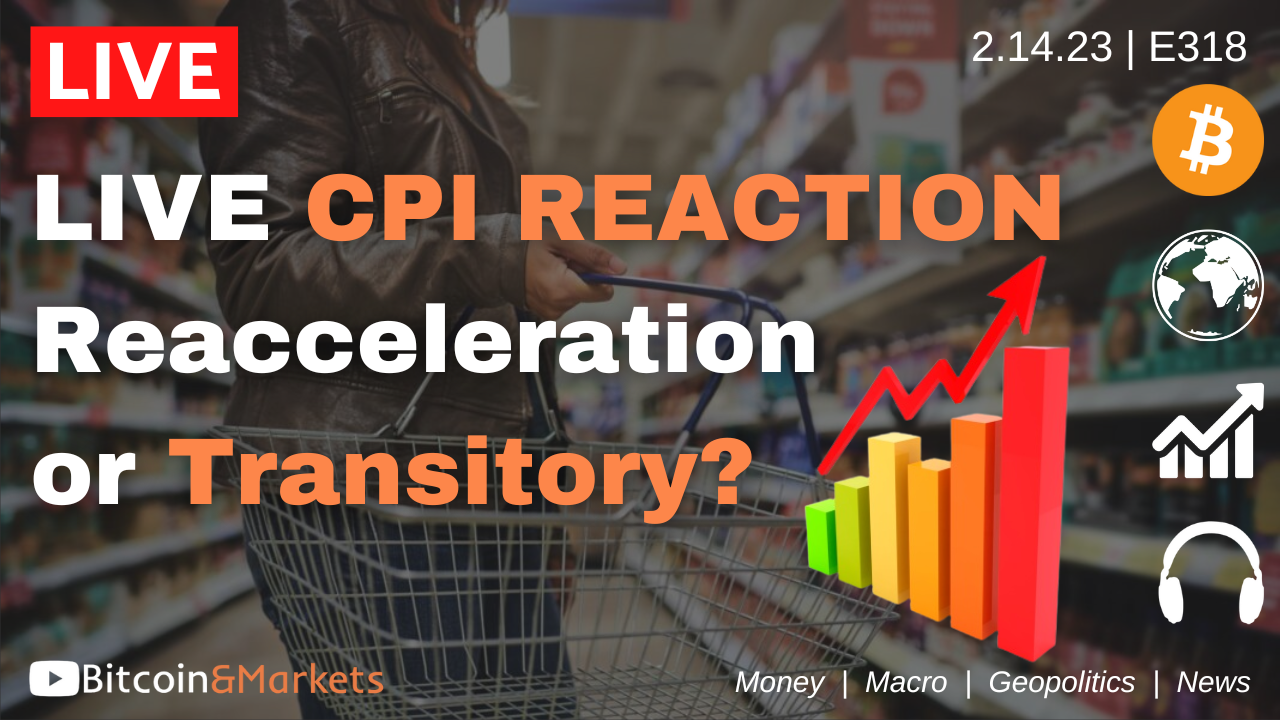 LIVE CPI REACTION, Reacceleration or Transitory - Daily Live 2.14.23 | E318