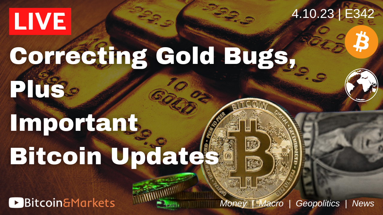 Correcting Gold Bugs, plus Important Bitcoin Updates - Daily Live from 4/10/23 | E342