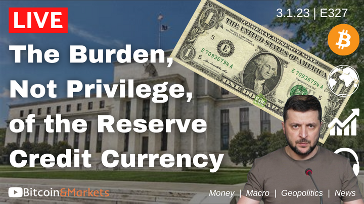 The Burden, Not Privilege, of the Reserve Credit Currency - Daily Live 3.1.23 | E327